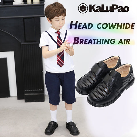 Children Leather Shoes Boys School Shoe 2019 New Genuine Leather Non-Slip Loafers Kids Flats Baby Toddler Casual Comfy Footwear