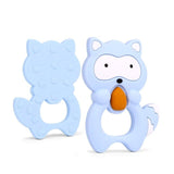 TYRY.HU 1pc Food Grade Rodent SiliconeTeether Dinosaur Fox Raccoon Elephant Baby Teething Toys DIY Pacifier Chain Baby Products