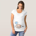 Pregnant Women Hot Sale T-Shirt Funny Pregnancy Shirts for Trendy Moms Cute Pattern Print Maternity Shirt Short Sleeve Tops