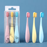 3PCS/Set Baby Soft-bristled Silicone Toothbrush For Children Teeth Cute Training Toothbrushes Baby Dental Care ToothBrush