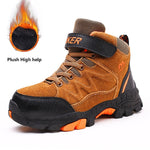 Winter Boots for Boys Kids Snow Shoes Teenagers Children Hiking Shoes Walking Climbing Sneakers CN size 31- 40