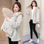 Coat Long Sleeve Maternity Hoodie Casaco Maternity Dress Increase Kangaroo Babies Cuddles Go Out Loose Coat Winter Clothes Women