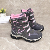 NEW 1pair Girl Winter warm waterproof Snow Boots Leather Ski children's Boots+ inner natural wool, Kids Fashion boots