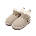 Baby Snow Boots Solid Color Children Warm Winter Shoes Kids Boots Side Zipper Comfortable Girls Shoes Plush Boys Shoes 26-37#