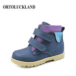 Ortoluckland Baby Boys Shoes  Girls Martin Boots Children Orthopedic Shoes New Spring Autumn Kids Genuine Leather Casual Shoes