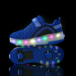 Glowing Sneakers Shoes with Led and Roller Luminous Sole Sneakers for Women&Men Adult&Kids Boy and Girl's LED Light Up Shoes