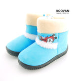 2017 Warm Winter Children Boots Dog Cartoon Girls Snow Boot Boys Kids Rubber Boots Children Shoes Toddler Size 23-27 KX5134