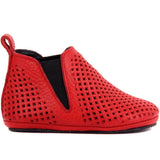 Sail Lakers-Red Leather Baby Shoe