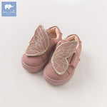 Dave Bella autumn winter baby girl butterfly embroidery leather shoes DB6703