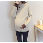 Warm Leisure Knitting Maternity Sweater Maternity Clothing 2Colors Long Sleeve Pregnant Women Casual Maternity Sweater Pullover