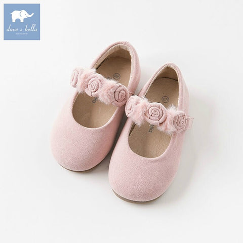 DB8793 Dave Bella autumn baby girl leather shoes children brand shoes