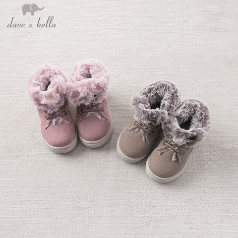 DB8807 Dave Bella autumn winter baby boy girl casual shoes brand shoes children winter shoes with fur