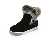 Really Fur Winter Kids Shoes Cotton -padded Girls Snow Boots Warm Plush Ankle Boots For Teens Russian