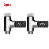 LW-101 LED Display Home Water Shower Thermometer Flow Self-Generating Electricity Water Temperture Meter Monitor For Baby Care