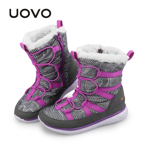 UOVO 2019 New Kids Boots Fashion Snow Boots Children Sport Shoes Beatiful Boys And Girls Short Boots With Eur Size #28-37