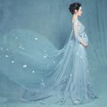 Flower  Maternity Photography Props Maxi Gown Pregnancy Dresses Maternity Dresses For Photo Shoot Clothes For Pregnant Women