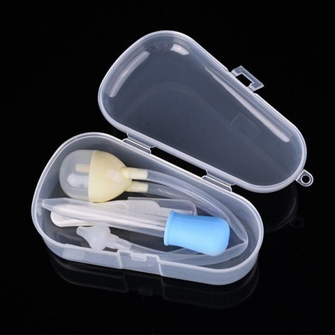 3pcs/set Newborn Baby Safety Nose Cleaner Kids Vacuum Suction Nasal Aspirator Set Infants Medicine Dropper Accessories Baby Care